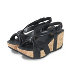 bussola Formentera Cross Straps Wedge Sandals (Nero)