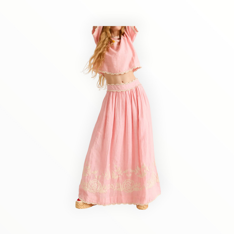 Carolina K Larissa Skirt - Quartz Pink