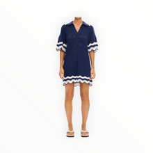 Kivari Camille Knit Mini Dress - Navy/White