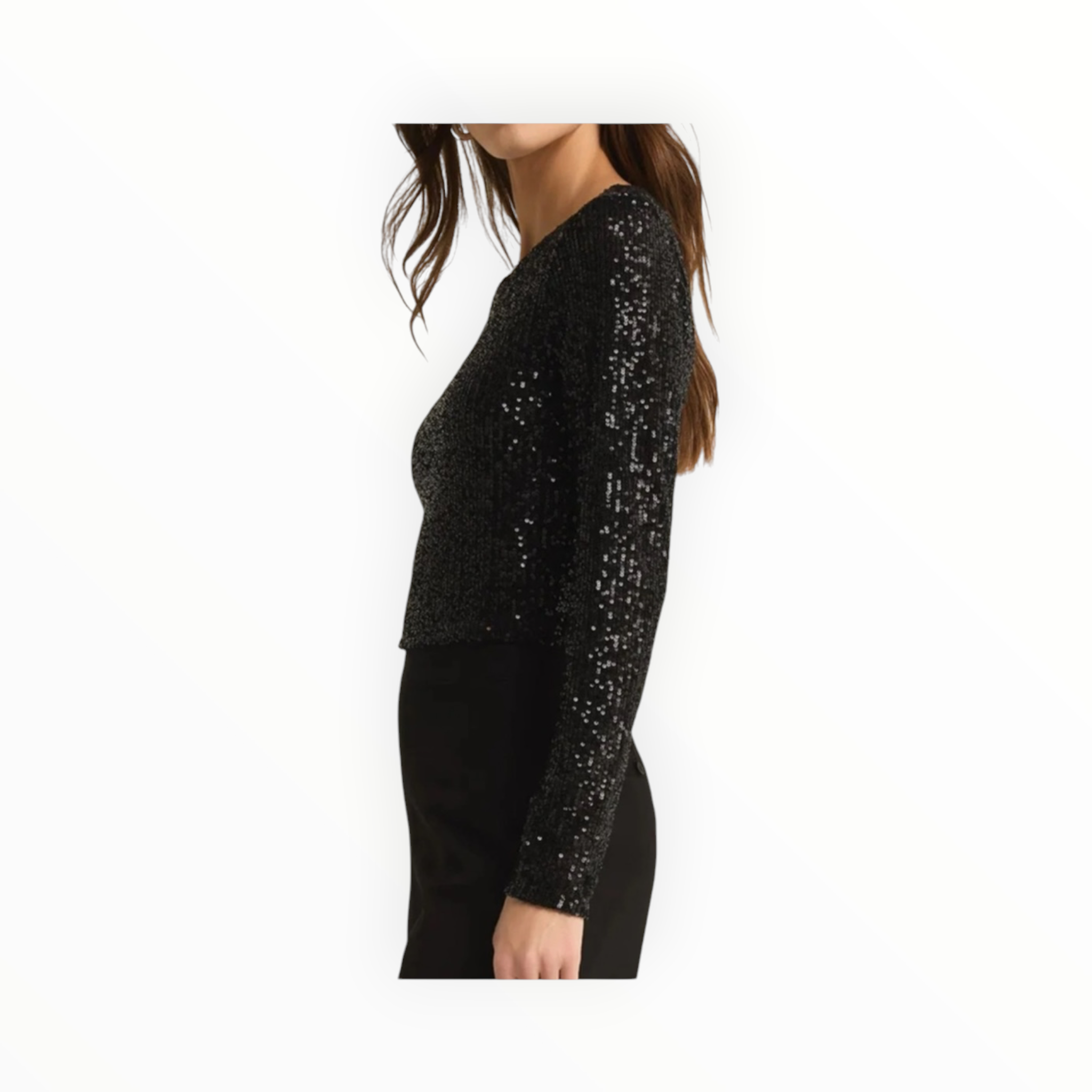 Z Supply Aurora Sequin Top - Black