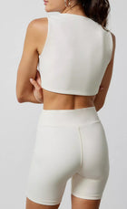 Le Ore Twist Cropped Top - Canvas