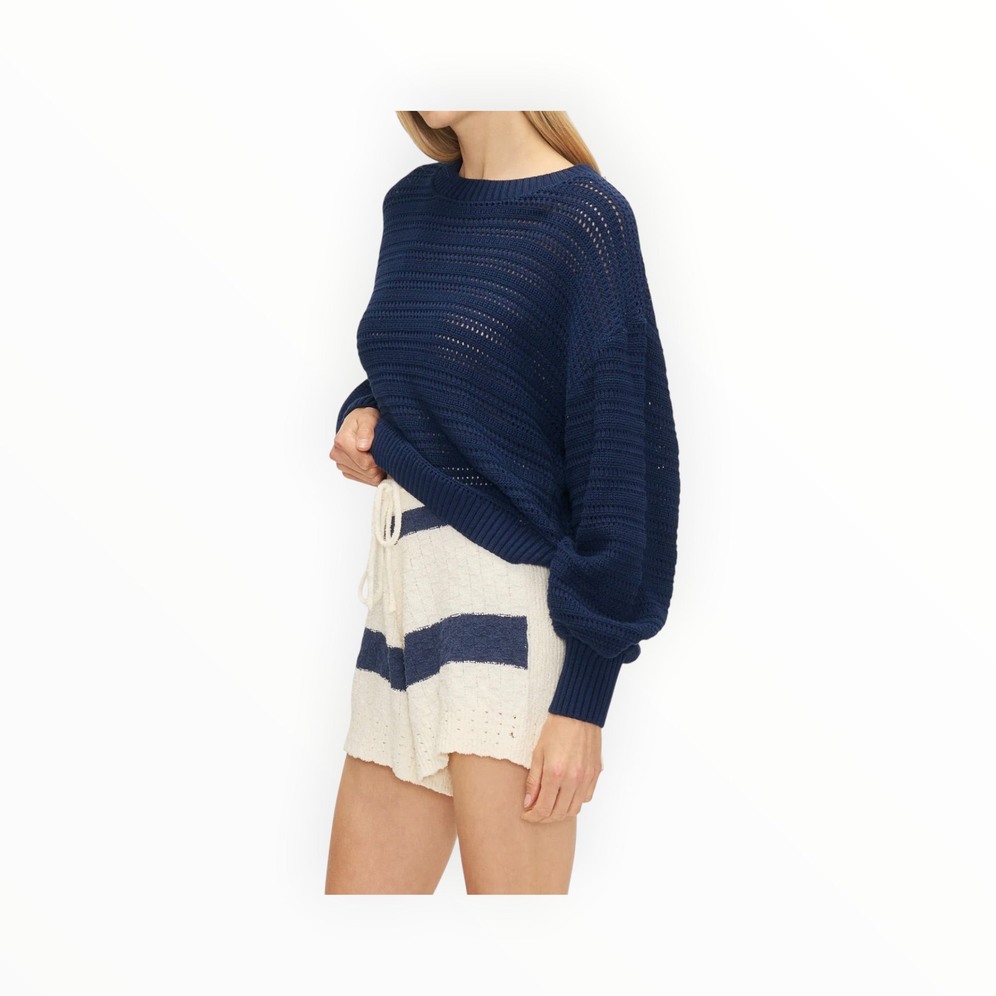 Melissa Nepton Baylor Short - Bold Navy Stripe