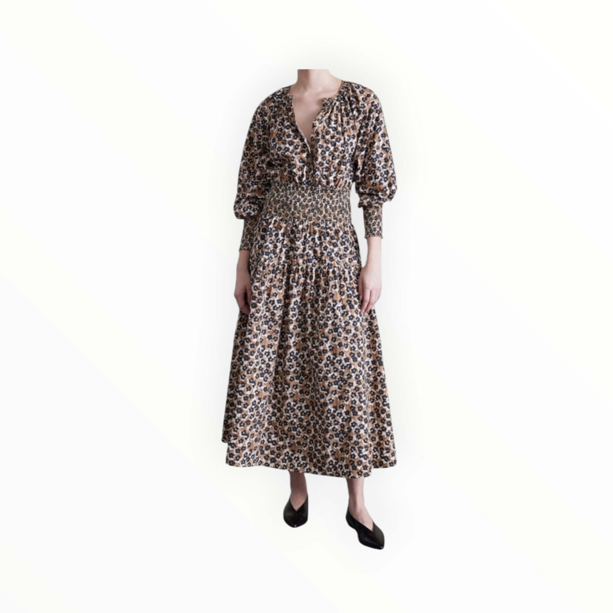 Apiece Apart LA Ventura Maxi Dress - Leopard Bouquet