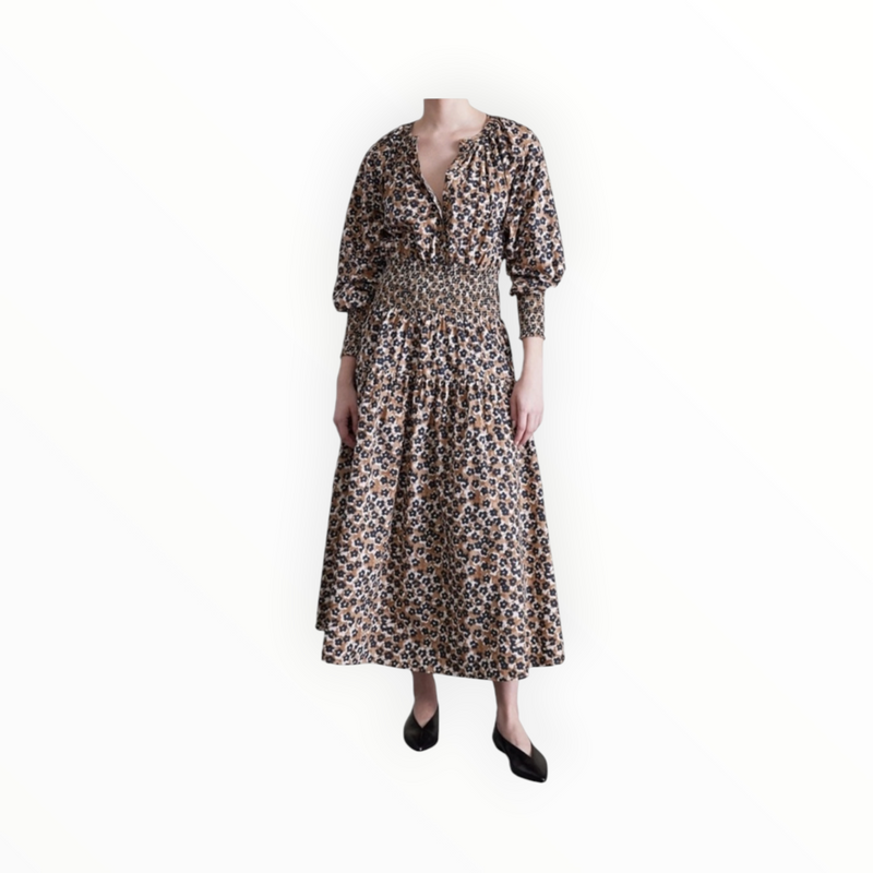 Apiece Apart LA Ventura Maxi Dress - Leopard Bouquet