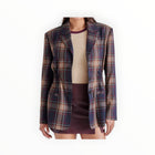 Steve Madden The Frida Blazer - Navy Plaid