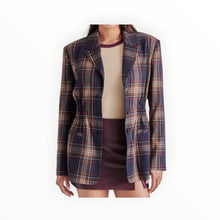 Steve Madden The Frida Blazer - Navy Plaid