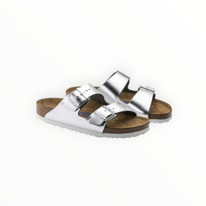 Birkenstock Arizona - Narrow Fit - Metallic Silver