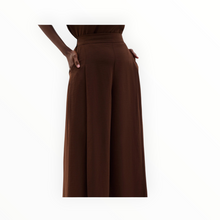 Joseph Ribkoff Gauze Pull-On Culotte Pants - Mahogany
