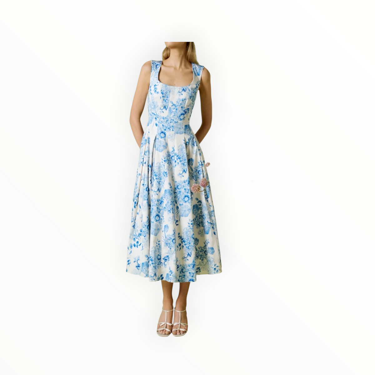 Favorite Daughter The Muse Dress - Blue/White Floral