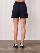 Stateside Softest Fleece Pleated Short - New Navy