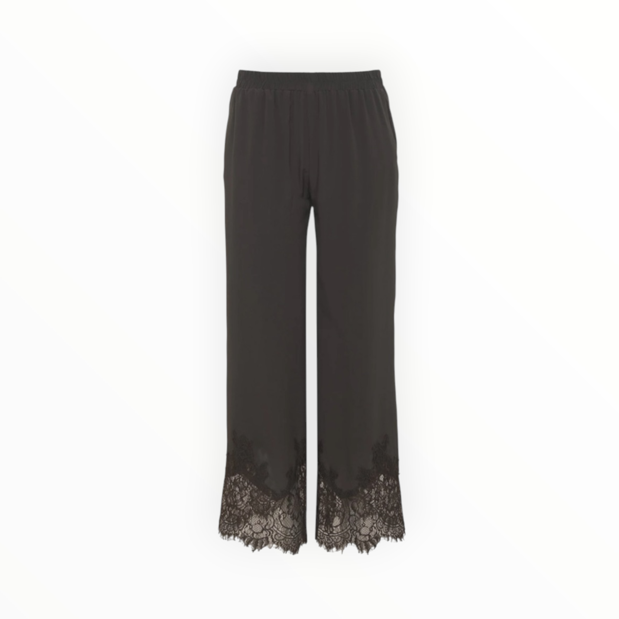 Gold Hawk Claudette Lace Silk Pants - Dark Grey