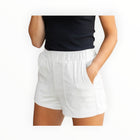 Steve Madden Faux The Record Faux Leather Shorts - Silver Birch