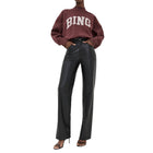 Anine Bing Roy Recycled Leather Pants - Black