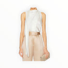 SIMKHAI McKinnon Tie Neck Top - Ivory