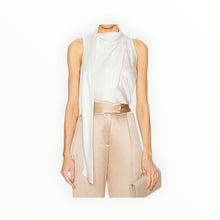 SIMKHAI McKinnon Tie Neck Top - Ivory