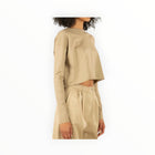 Moussy Vintage Cropped Long Sleeve Tee - Khaki