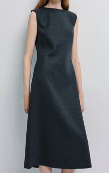 Rue Sophie Roze A-line Midi Dress - Charcoal Grey