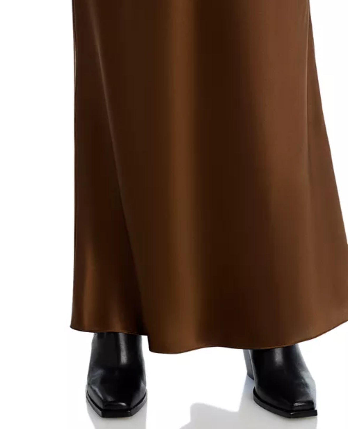 Frame Silk Column Maxi Skirt - Moss