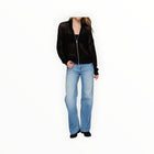 Autumn Cashmere Mesh Bomber - Black