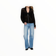 Autumn Cashmere Mesh Bomber - Black