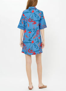 Oliphant Collared Shirt Dress - Bartram Blue