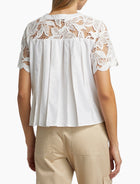 Derek Lam 10 Crosby Samaria Lace Top - Soft White