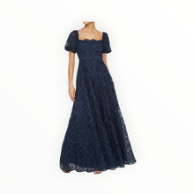 THEIA Dominique Puff Sleeve Gown - Odessey Grey