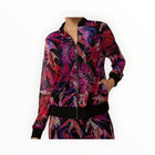 Joseph Ribkoff Artistic Zip Up Palm Jacket