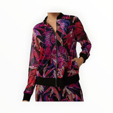 Joseph Ribkoff Artistic Zip Up Palm Jacket