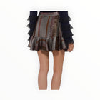 Derek Lam 10 Crosby Lurex Flounce Ruffled Mini Skirt