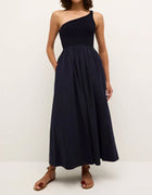 Marie Oliver Tobie One Shoulder Dress - Navy