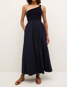 Marie Oliver Tobie One Shoulder Dress - Navy