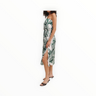Bella Dahl Flowy Strapless Midi Dress - Palm Paradise Print
