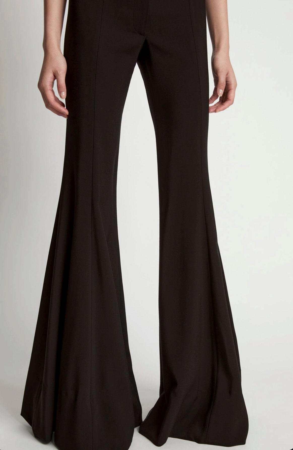 Proenza Schouler Viscose Suiting Wide Leg Pants - Black