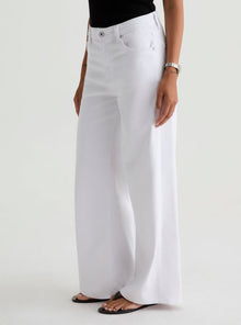 AG Jeans Saige Wide Leg Crop - Gallery White