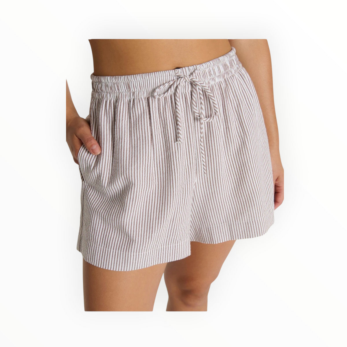 Nation Ltd Josie Short - Praline Stripe