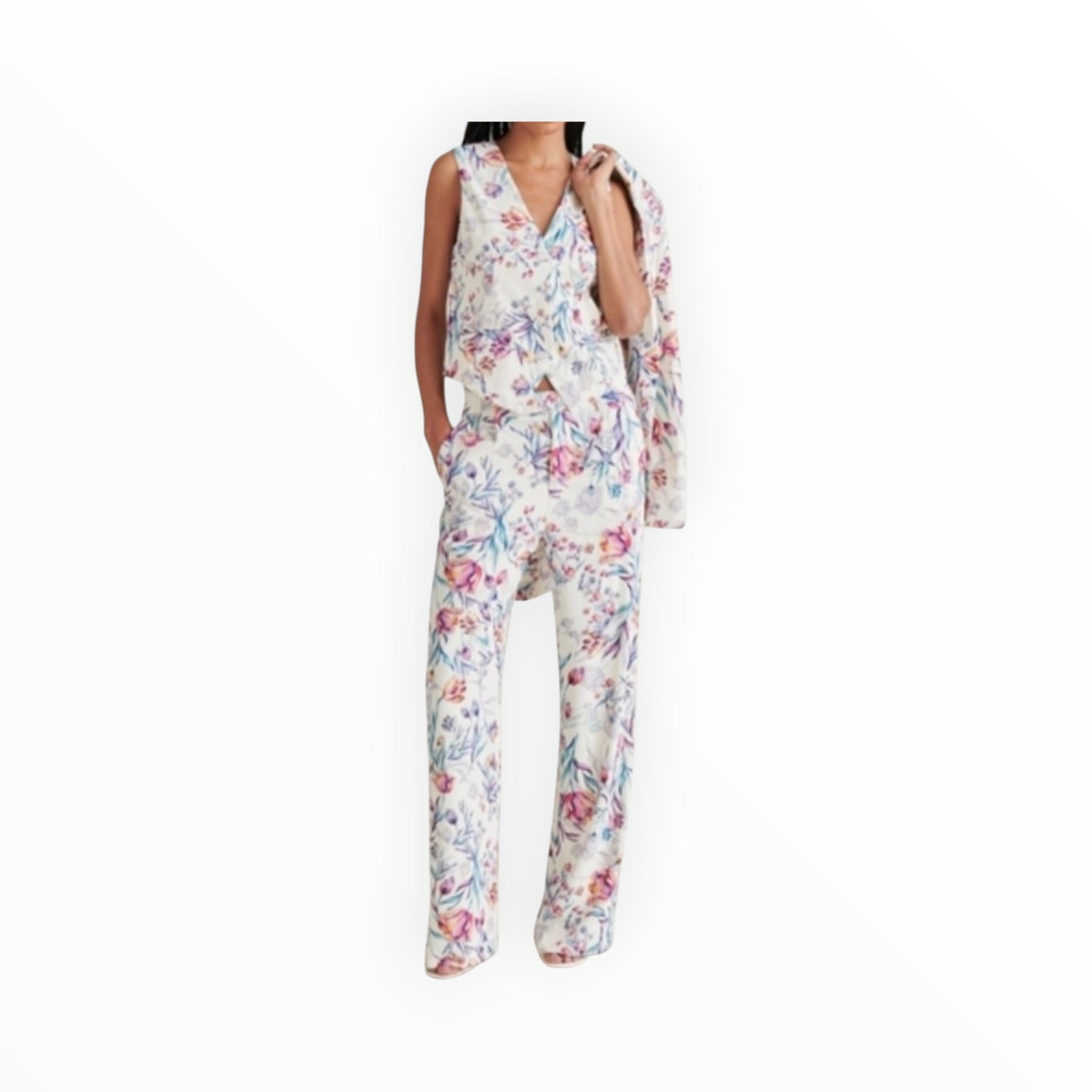 Steve Madden Denia Floral Print Pants - Antique