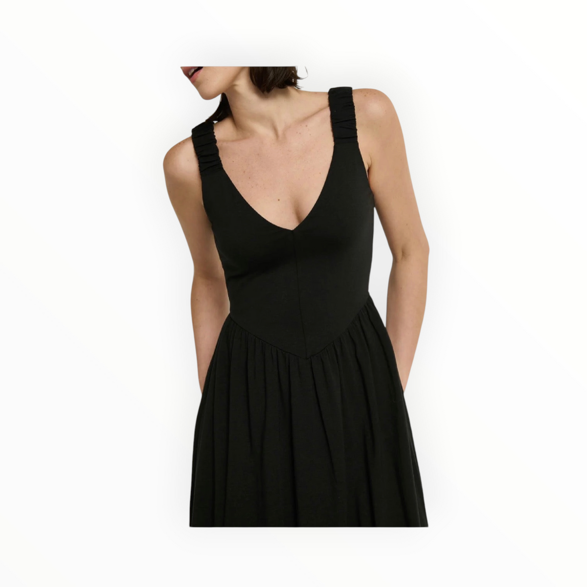 Nation Ltd Celine Midi Dress - Jet Black
