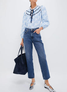 MILLE Colette Top - Blue Rose