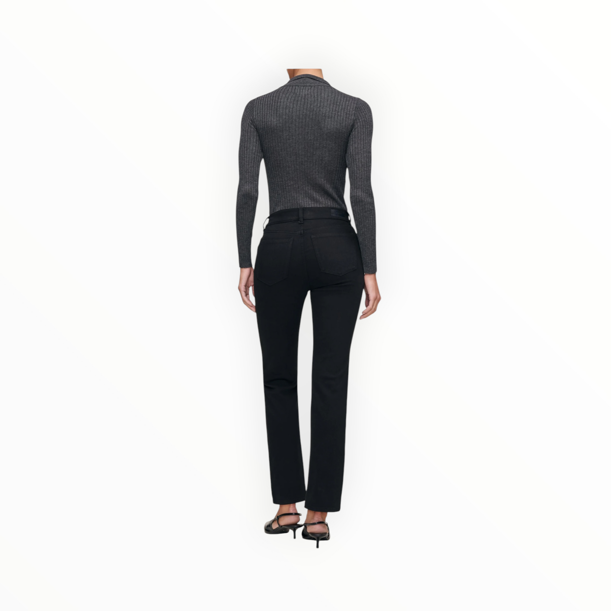 DL1961 Mara Straight Mid Rise Instasculpt Ankle Jeans - Black