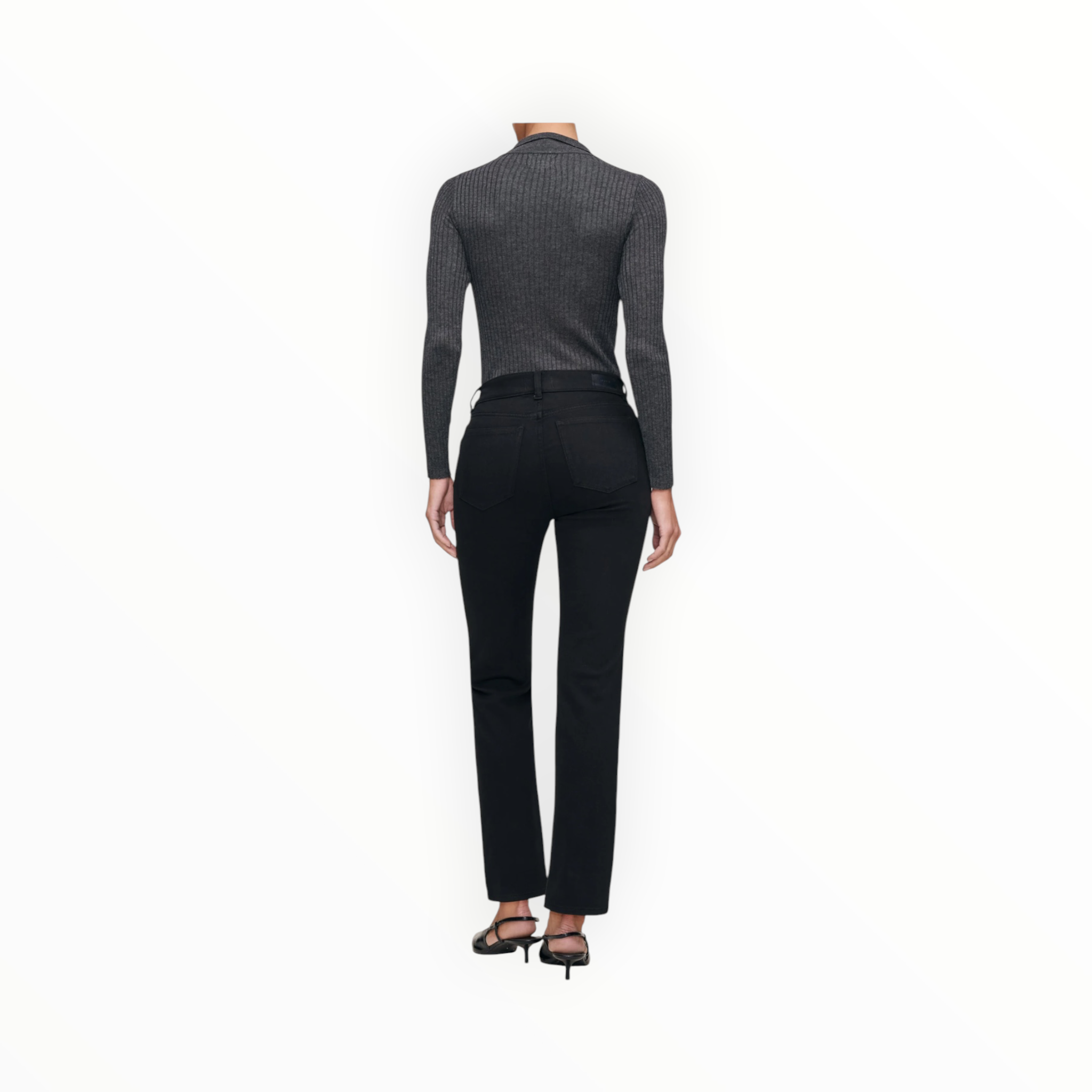 DL1961 Mara Straight Mid Rise Instasculpt Ankle Jeans - Black
