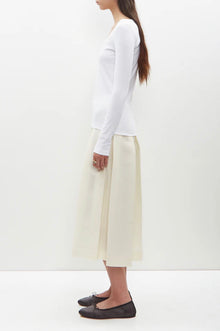 TOTÊME Wool Silk Twinflower Skirt - Macadamia