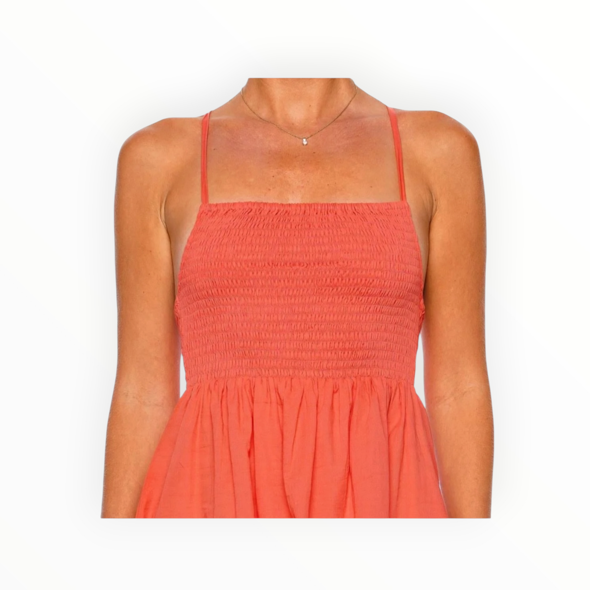 Faithfull the Brand Mursia Mini Dress - Melon