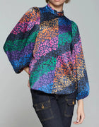 Vilagallo Tatiana Blouse - Leopard Multi