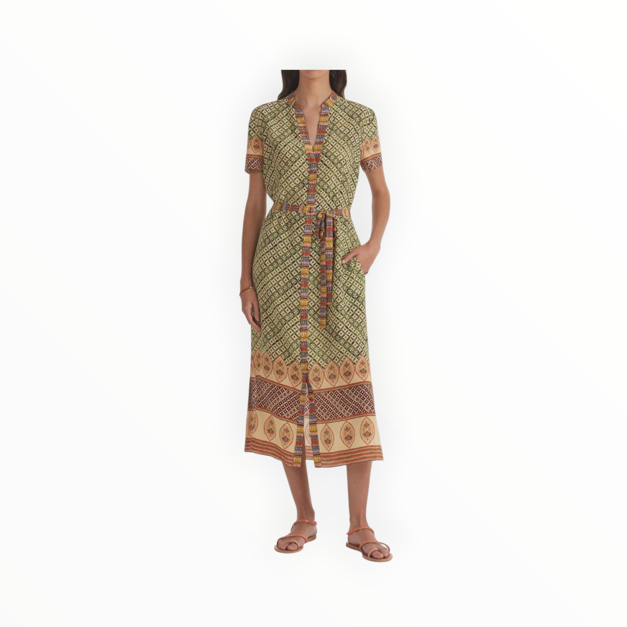 Saloni Vicki Dress - Myrtle Mosaic
