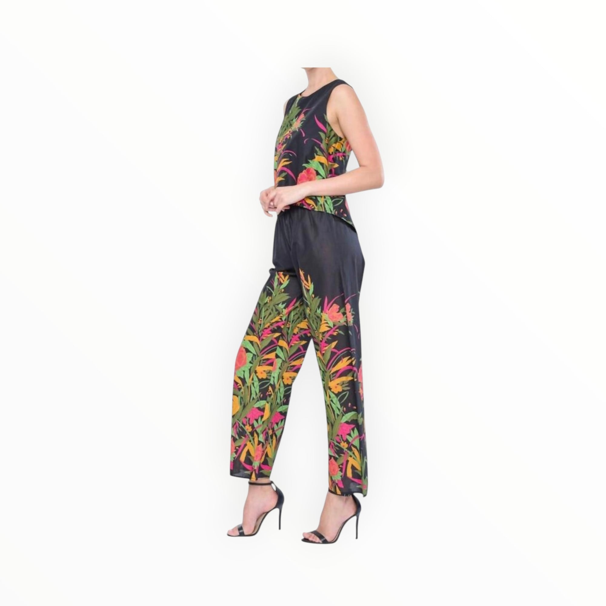 Flora Bea Tiffany Top - Black Safari Sunset