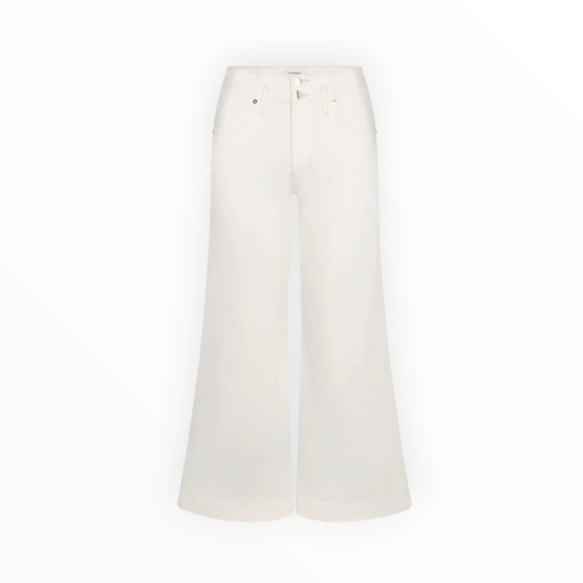 Frame The Seamed Wide Trouser Crop - Au Natural Clean