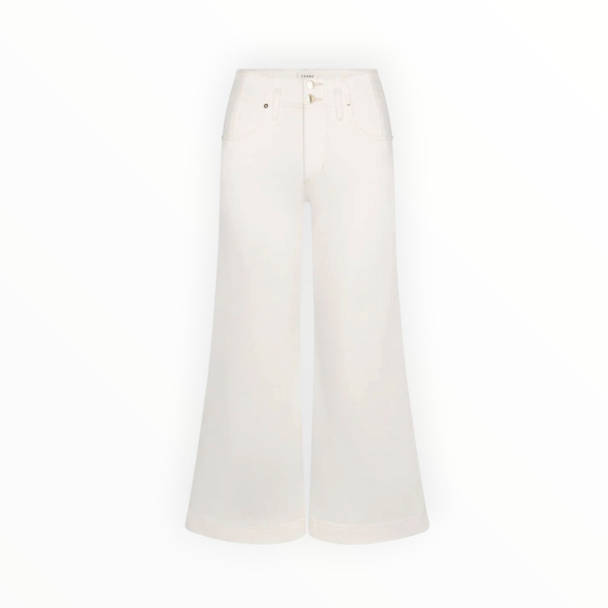 Frame The Seamed Wide Trouser Crop - Au Natural Clean