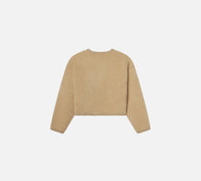 Frame Lofty Crochet Cardigan - Wheat