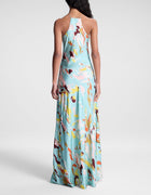 A.L.C. Sybil Printed Satin Maxi Dress - Mint Multi